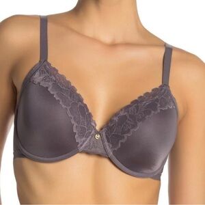 NATORI Refined Contour Full Fit Stretch Foam Cup Gunmetal Underwire Bra SZ 32DDD